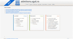 Desktop Screenshot of admitere.ugal.ro